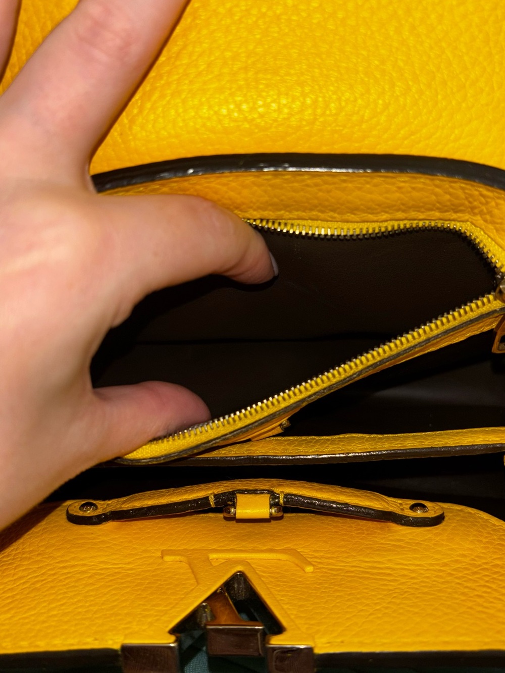 Louis Vuitton Bright Yellow Capucines Top Handle Satchel - Picture 8 of 16